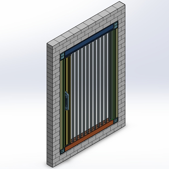 vị trí lắp đặt cửa lưới chống muỗi dạng xếp hệ Basic