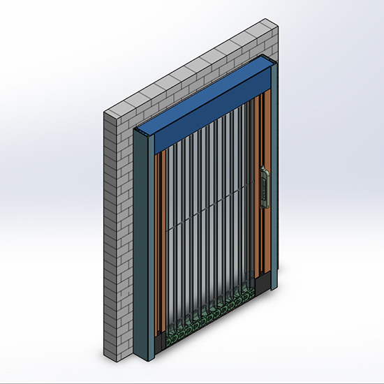 vị trí lắp đặt cửa lưới chống muỗi dạng xếp ray thấp Lux Screen